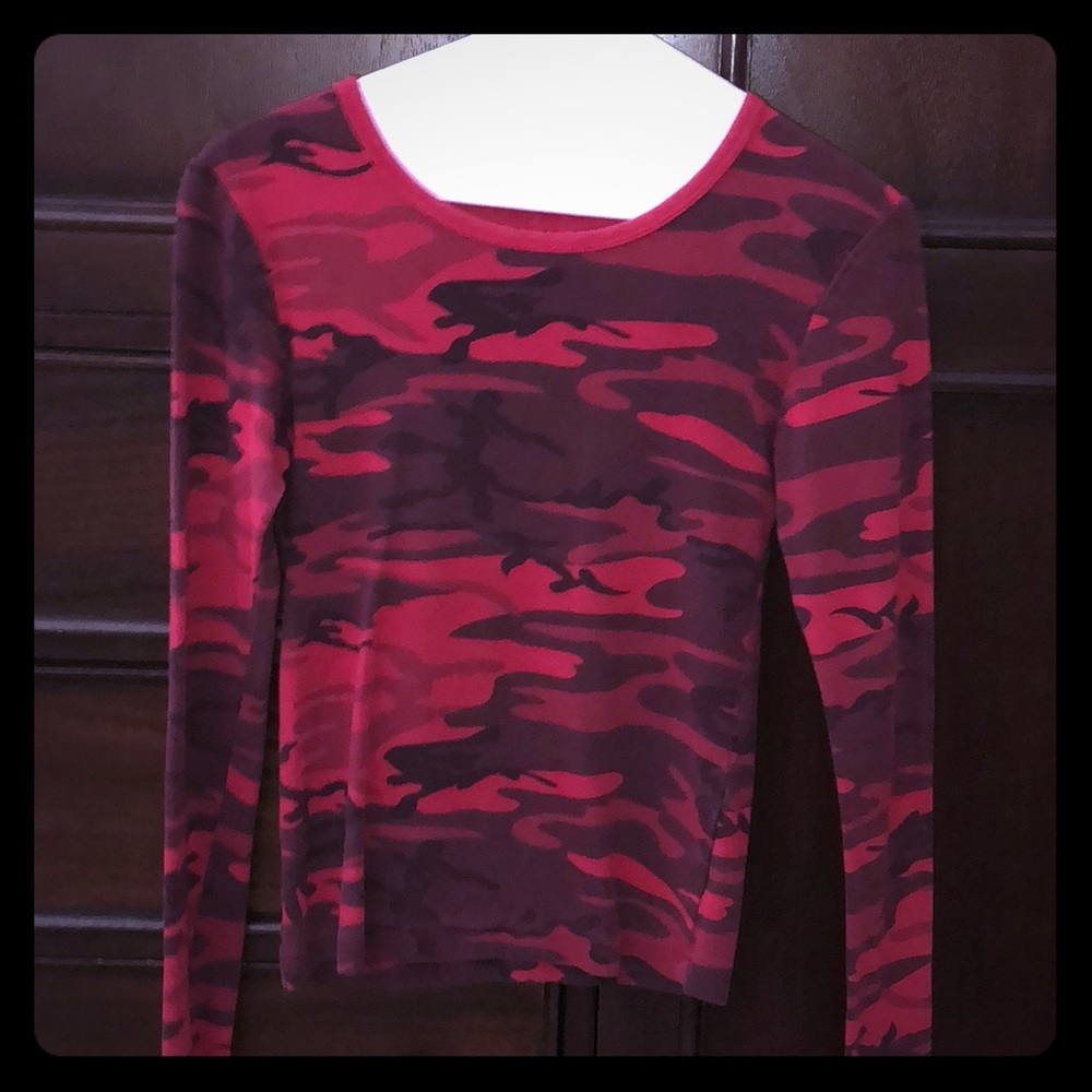 COPY - HARD TAIL red cotton long sleeved top / tee